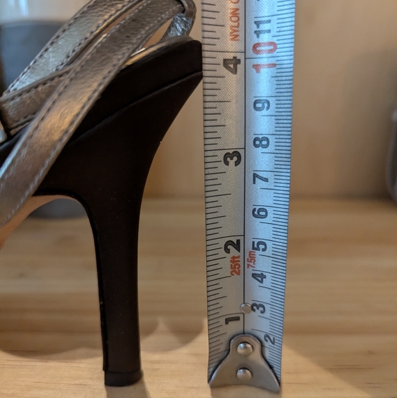 BCBGMaxAzria Gold & Brown Satin Sandals - Picture 7 of 7